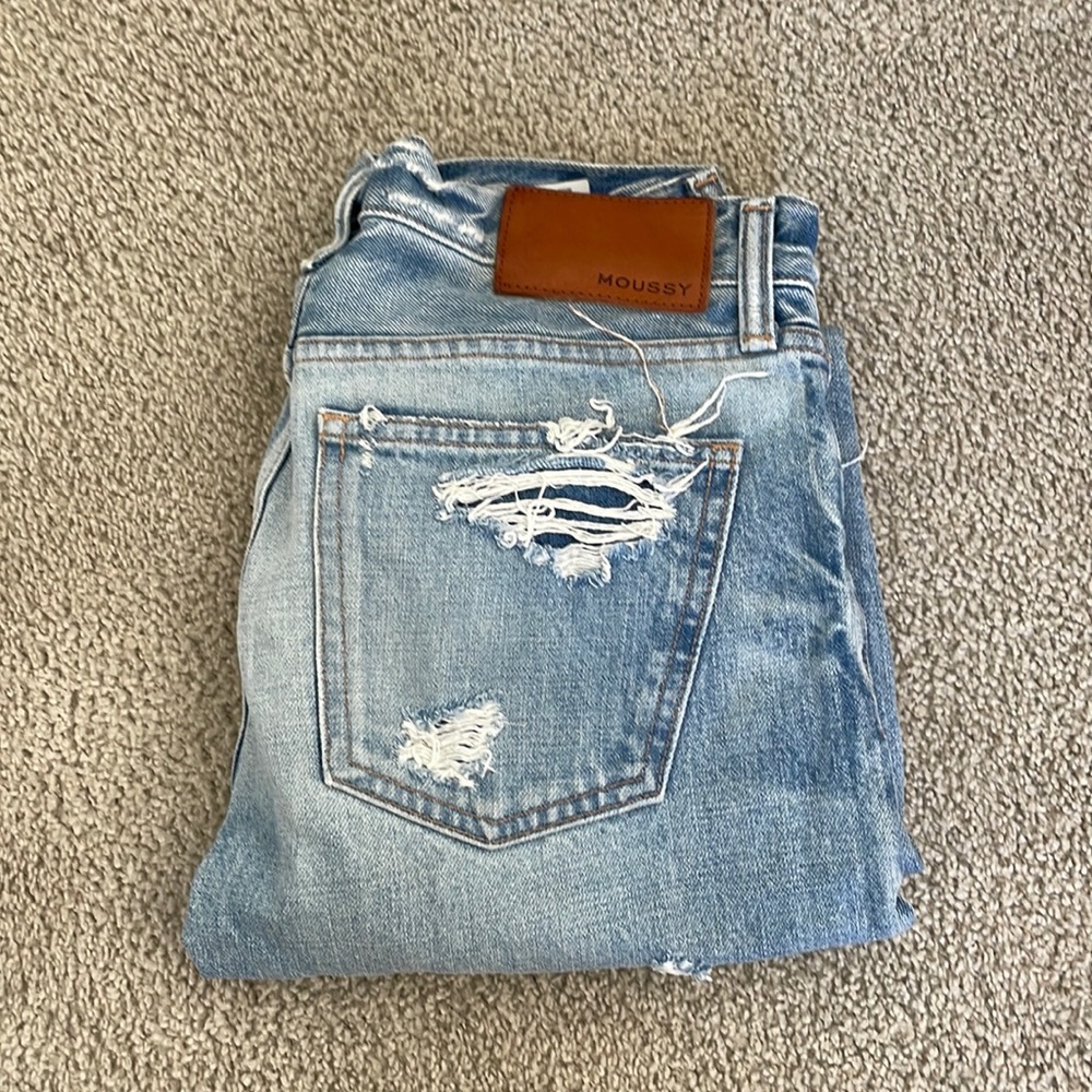 Moussy cropped denim